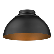 Golden Canada 6956-FM BLK-BLK - Yep by Golden Lighting Zoey 3-light Flush Mount in Matte Black